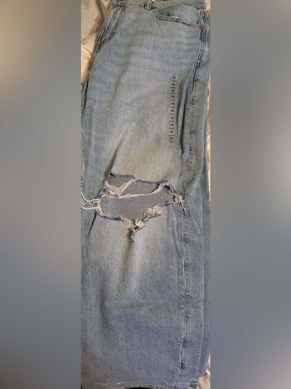 American Eagle Low Rise Strigid Boyfriend Jeans. Never worn. Size 10.